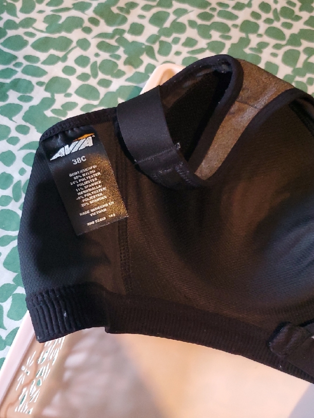 Avia Gray & Black Padded Wireless Sports Bra - Picture 2 of 7